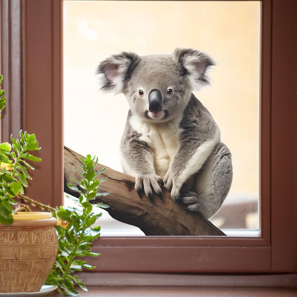 DEIKOKA koala wall sticker in living room creates warm, removable decor