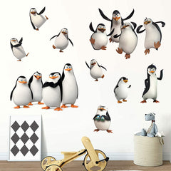 DEIKOKA penguin vinyl sheets, four-piece pack for versatile decorating.