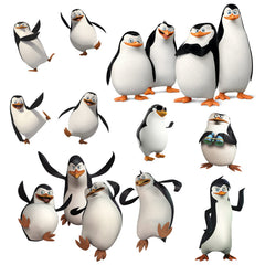 DEIKOKA penguin wall stickers in nursery, removable vinyl for updates.