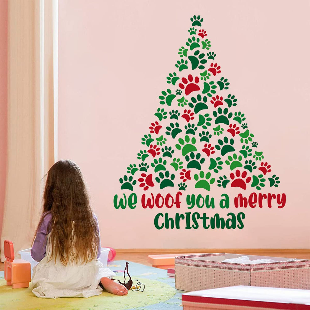 DEIKOKA vinyl Christmas tree decal easy to apply with no tools required