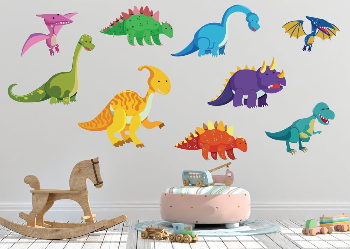 DEKOSH Brontosaurus wall decal enhances playroom with easy peel style