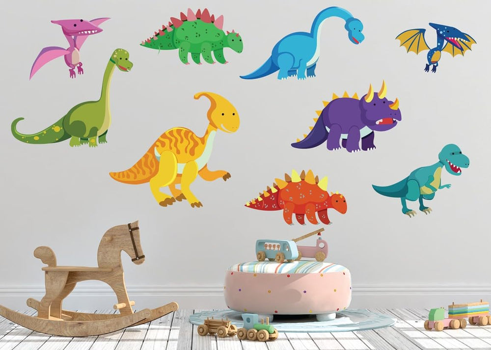DEKOSH Brontosaurus wall decal enhances playroom with easy peel style