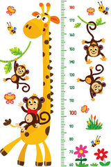 DEKOSH Giraffe & Monkeys height chart full view, a playful growth tracker for kids