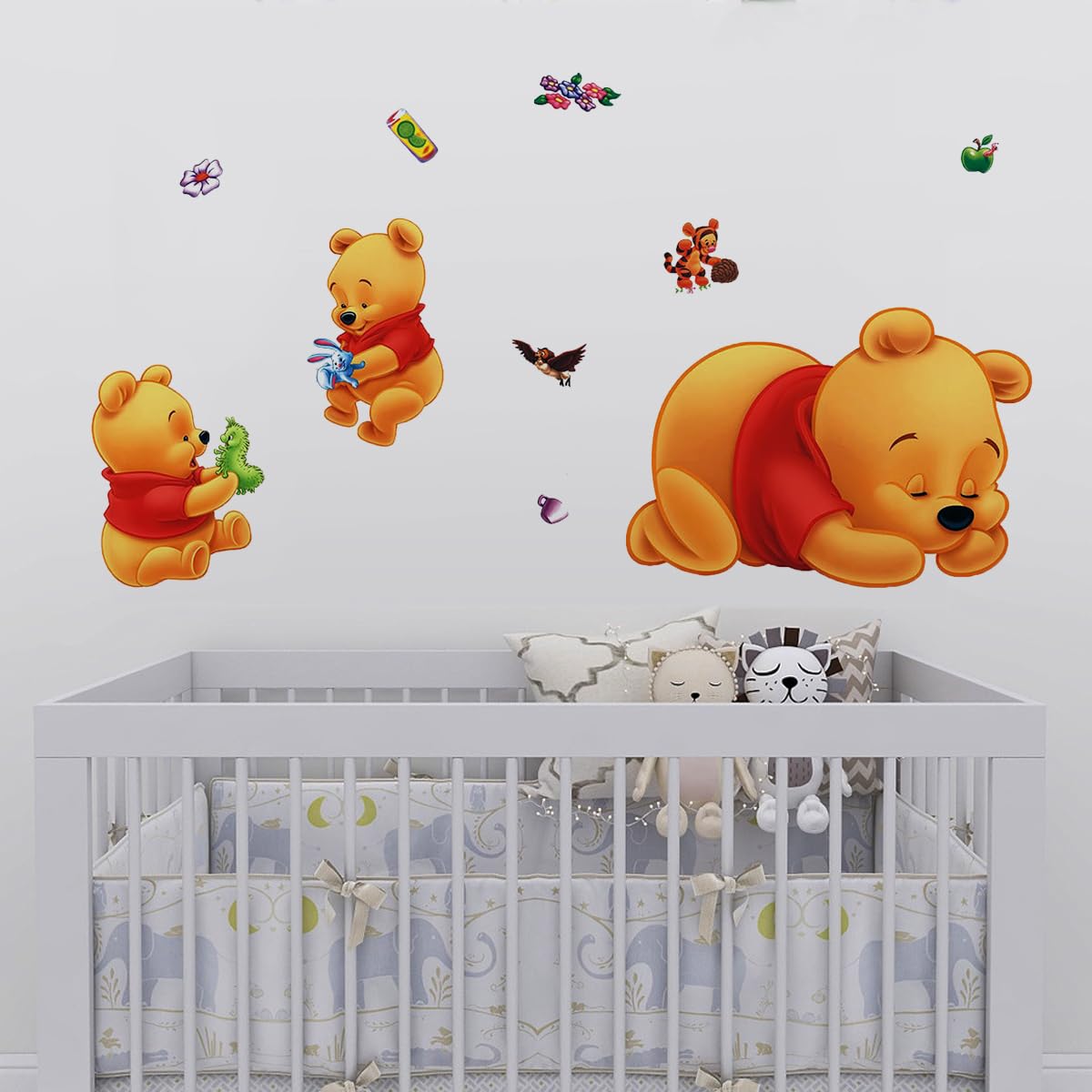 DEKOSH Winnie the Pooh wall decal in a kid’s bedroom enhances imaginative spaces