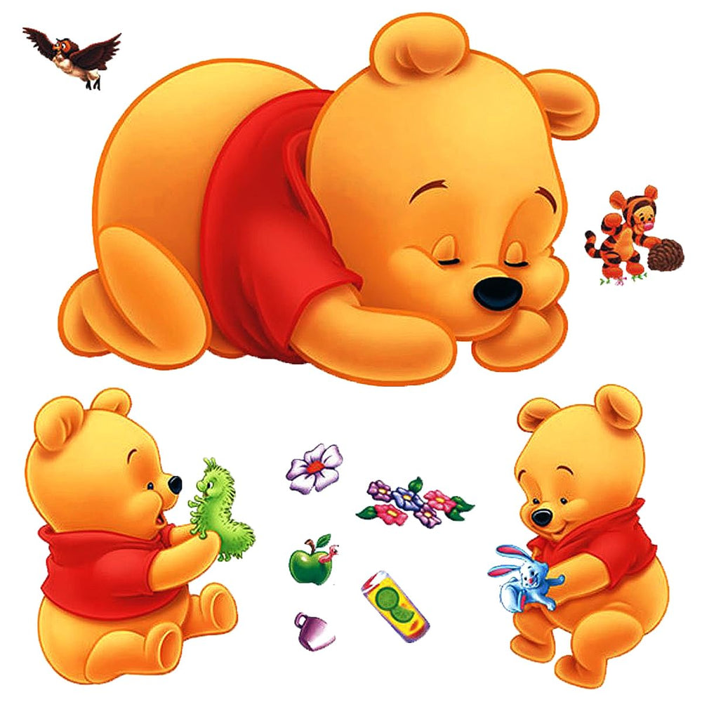DEKOSH Winnie the Pooh wall decal in a playroom to spark storytelling moments