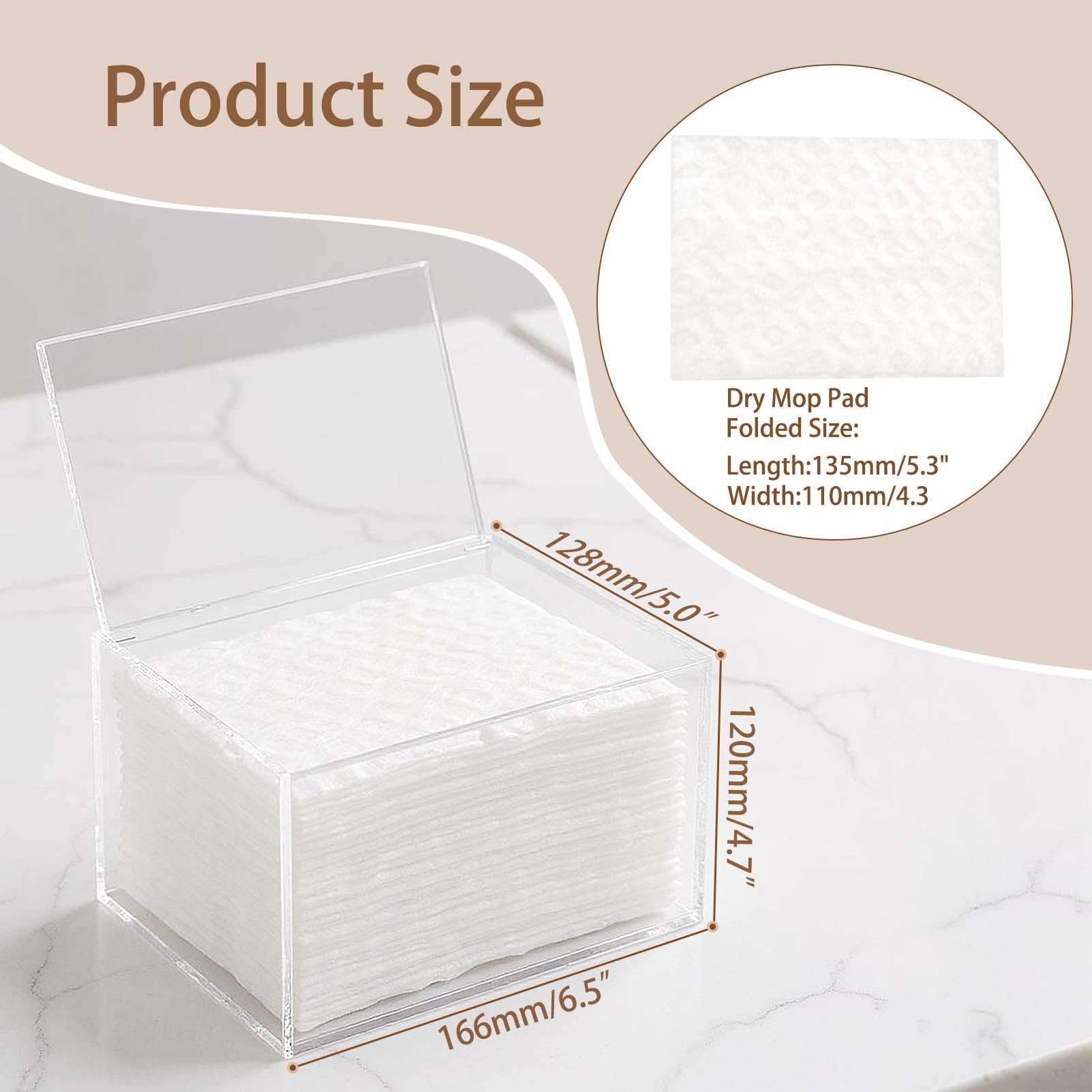 Delipply clear acrylic design keeps pads visible and organized for efficient cleaning routines.