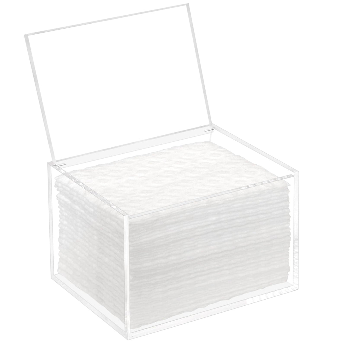 Delipply Mop Pad Holder Container with open lid for easy access to dry pads during quick cleans.