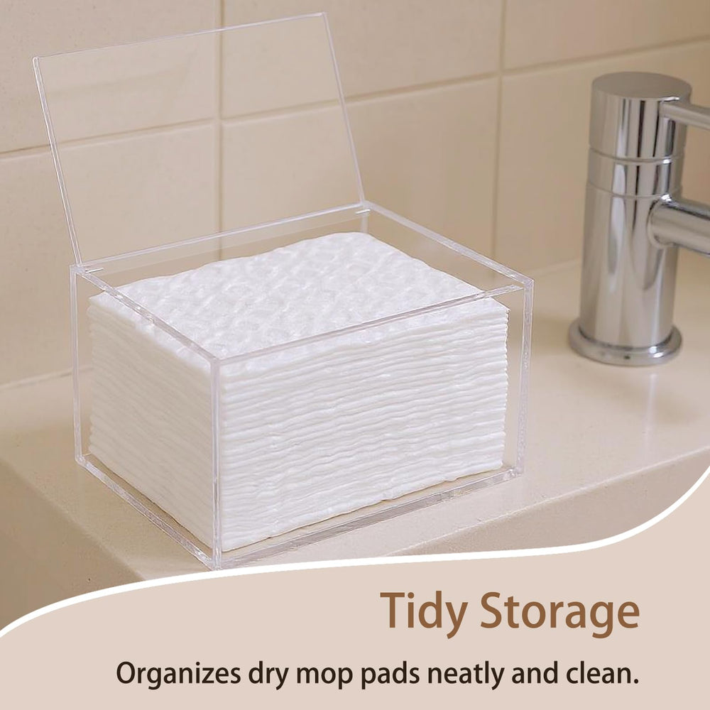 Delipply organized closet or shelf view shows compact, stylish mop pad storage.