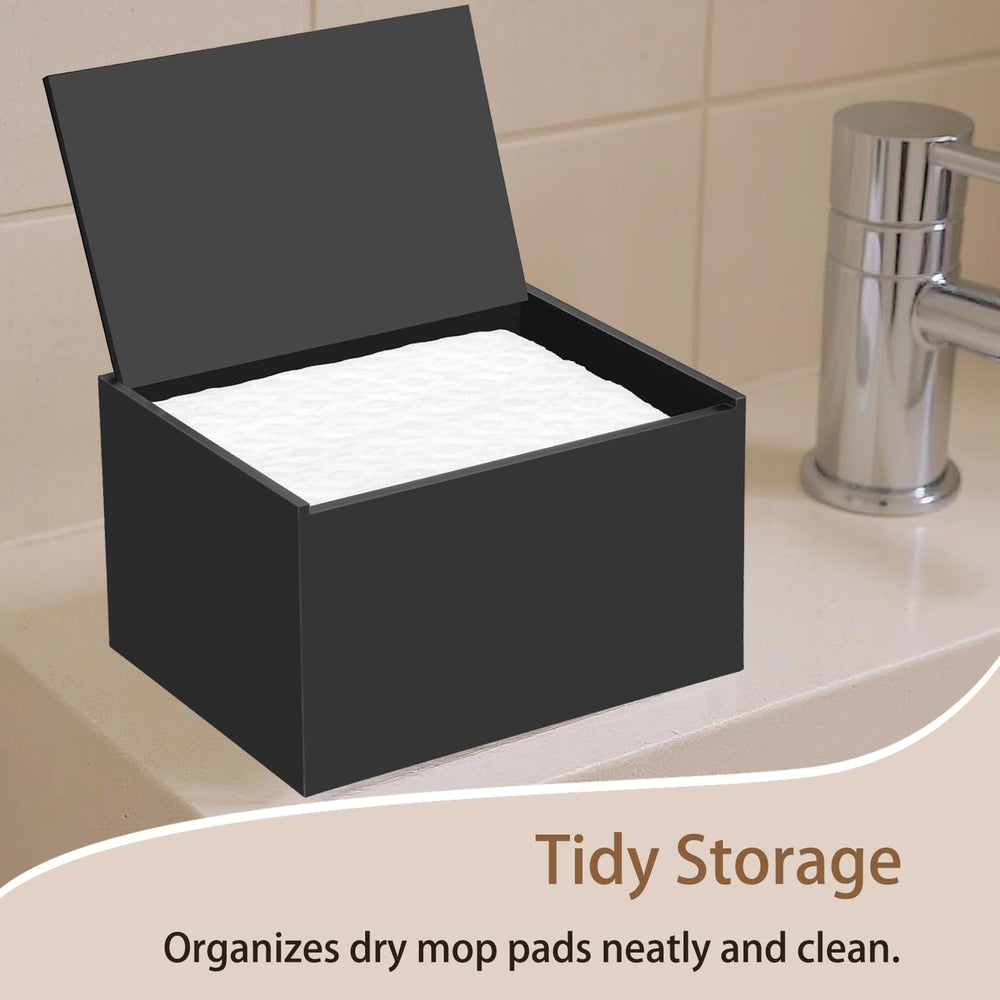 DELIPPLY Mop Pad Holder Container compact design fits small spaces.