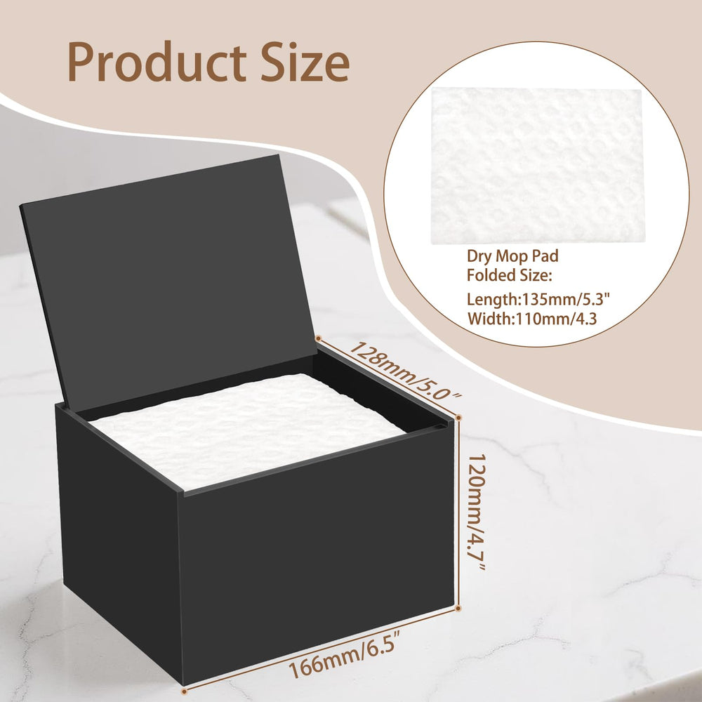 DELIPPLY Mop Pad Holder Container open lid reveals pads for easy, quick access.