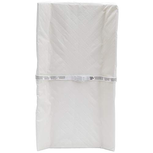 Delta Children Beautyrest changing pad sized thirty-two by sixteen inches fits standard tables