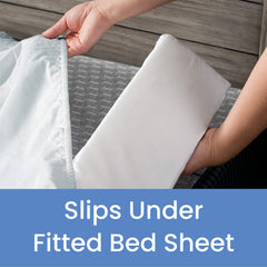 Delta Children bedrail bumper with non-slip fabric to stay in place through the night.