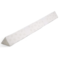 Delta Children bedrail unrolled, providing edge protection for sleeping kids.