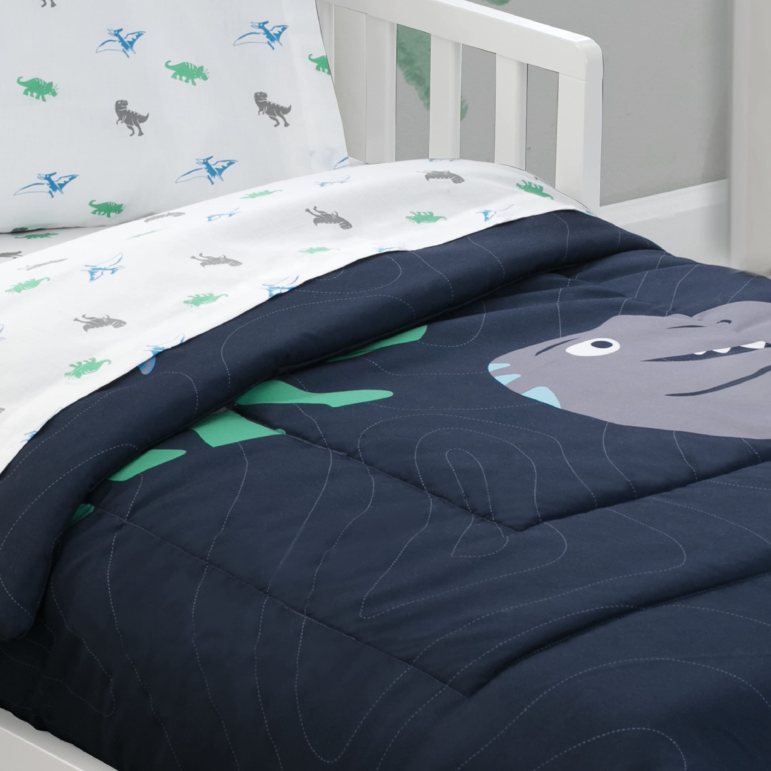 Delta Children easy-care bedding designed for machine washing and low heat drying.