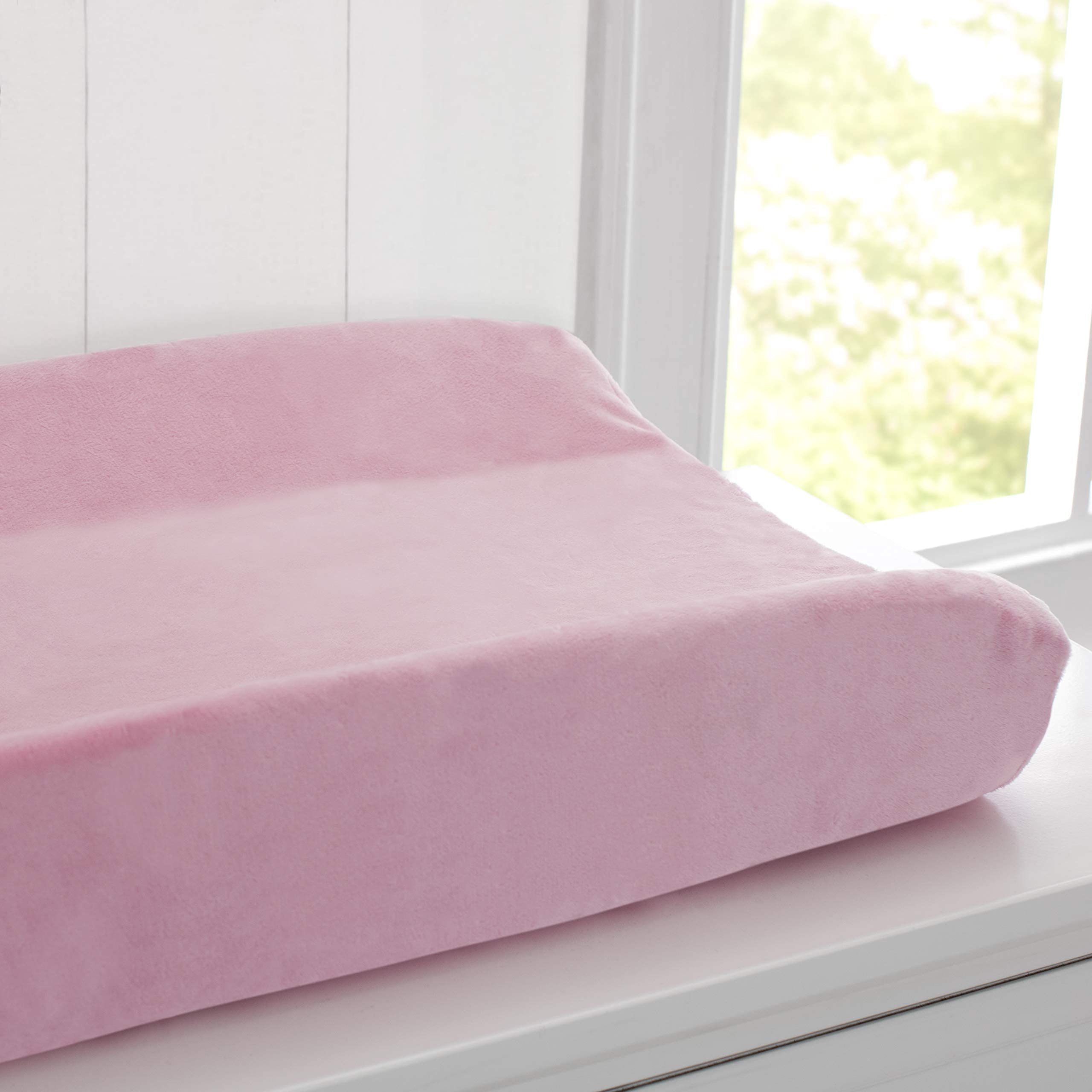Delta Children plush cover is removable and machine washable for easy cleanup.