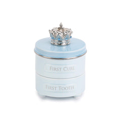 DEMDACO first tooth and curl box front view for organized keepsakes