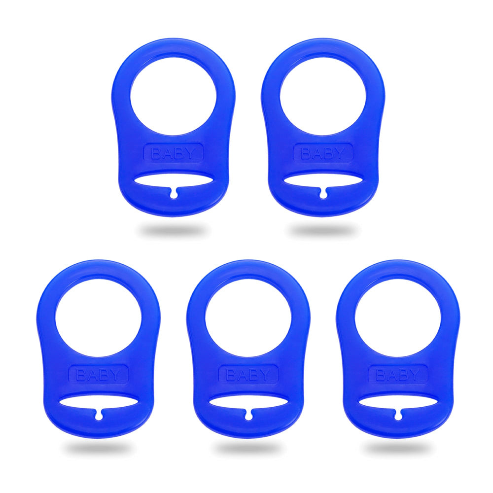 Demearly 5-pack blue pacifier clip adapters on-the-go reduce dropped pacifiers