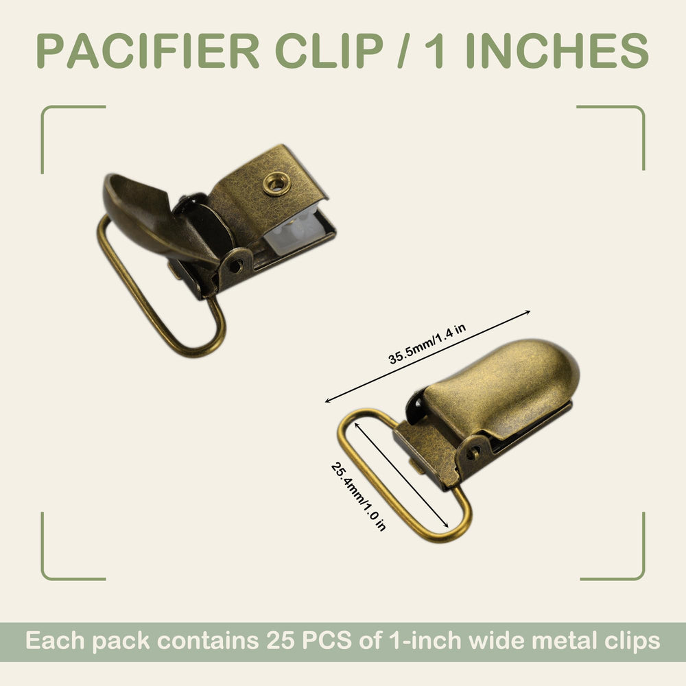 Demearly bronze metal clips close-up showing durable, slip-free grip on fabrics