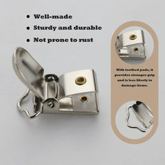 Demearly silicone strap flexibility closeup shows easy adjustment on strollers and cribs
