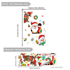 Demonwer Christmas door decals snowman add cozy seasonal charm to bedrooms or living spaces.