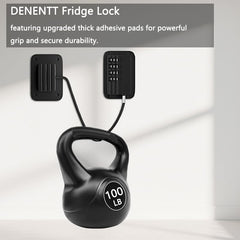 DENENTT cabinet lock adhesive pad application on cabinet door