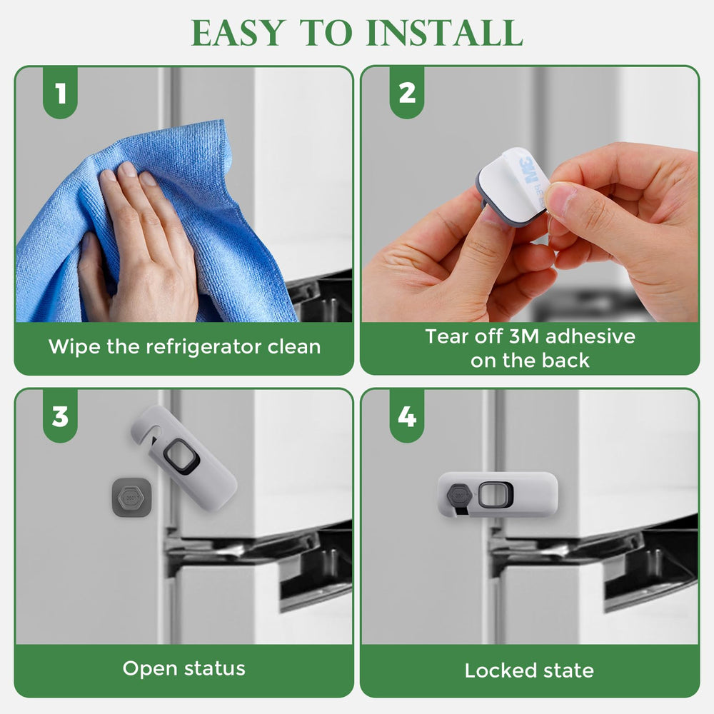 DENENTT oven/cupboard lock close-up emphasizes multipurpose safety across appliances.