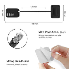 DENENTT refrigerator lock durable materials close-up highlighting steel wire
