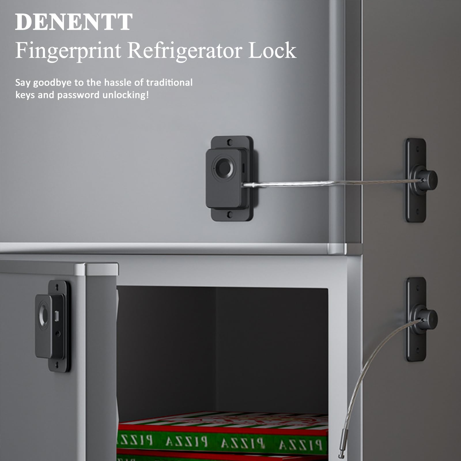 DENENTT fingerprint scanner in action showing instant one-touch unlock
