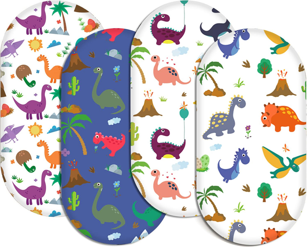 DengFengLai bedside sleeper sheets dinosaur pattern closeup showing snug fit for baby safety
