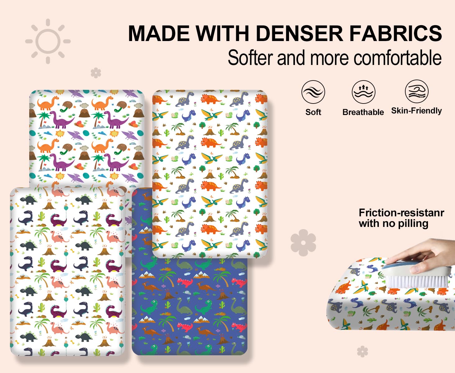 DengFengLai machine-wash-friendly crib sheet maintains softness after washing.
