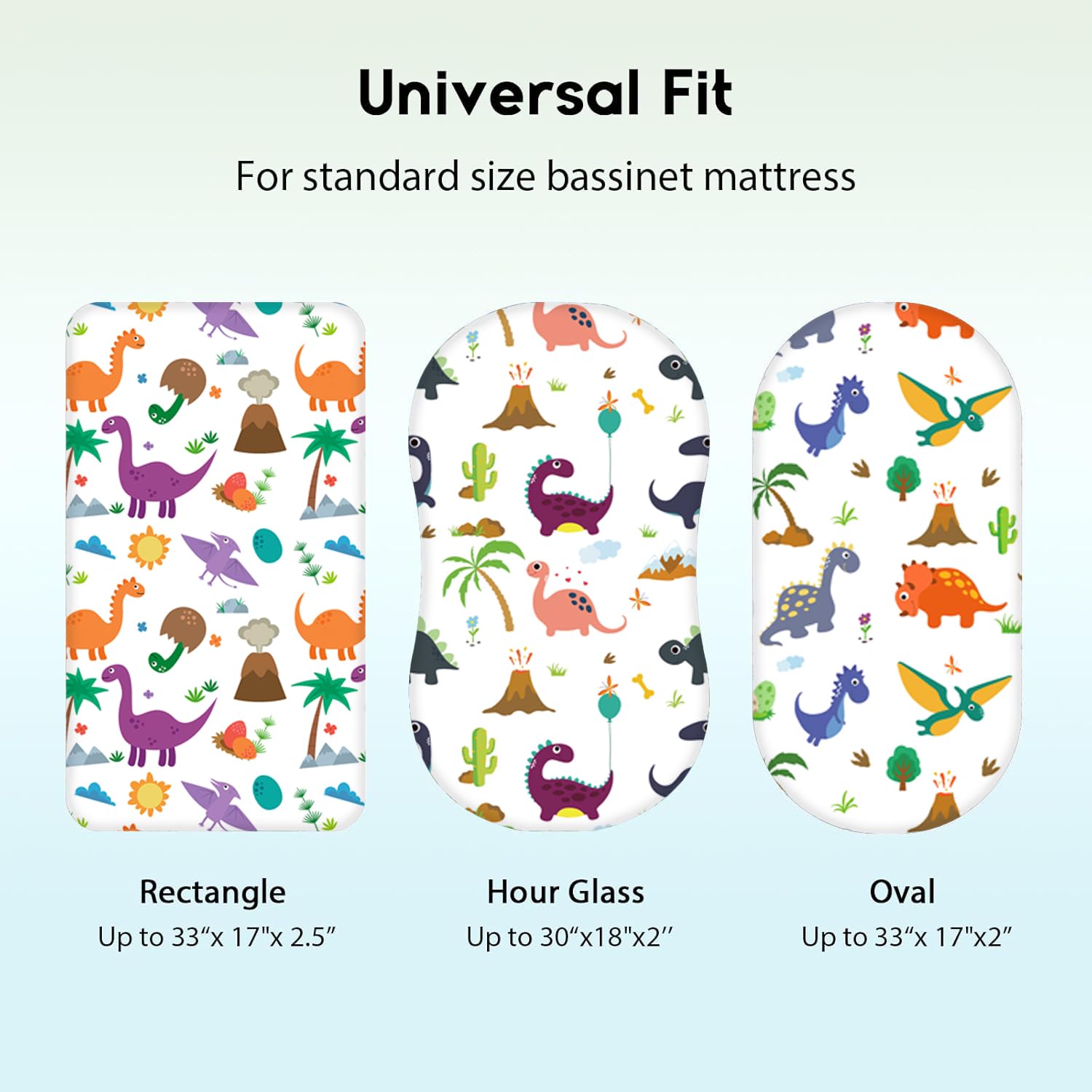 DengFengLai dinosaur pattern baby crib sheets playful design to stimulate baby visuals