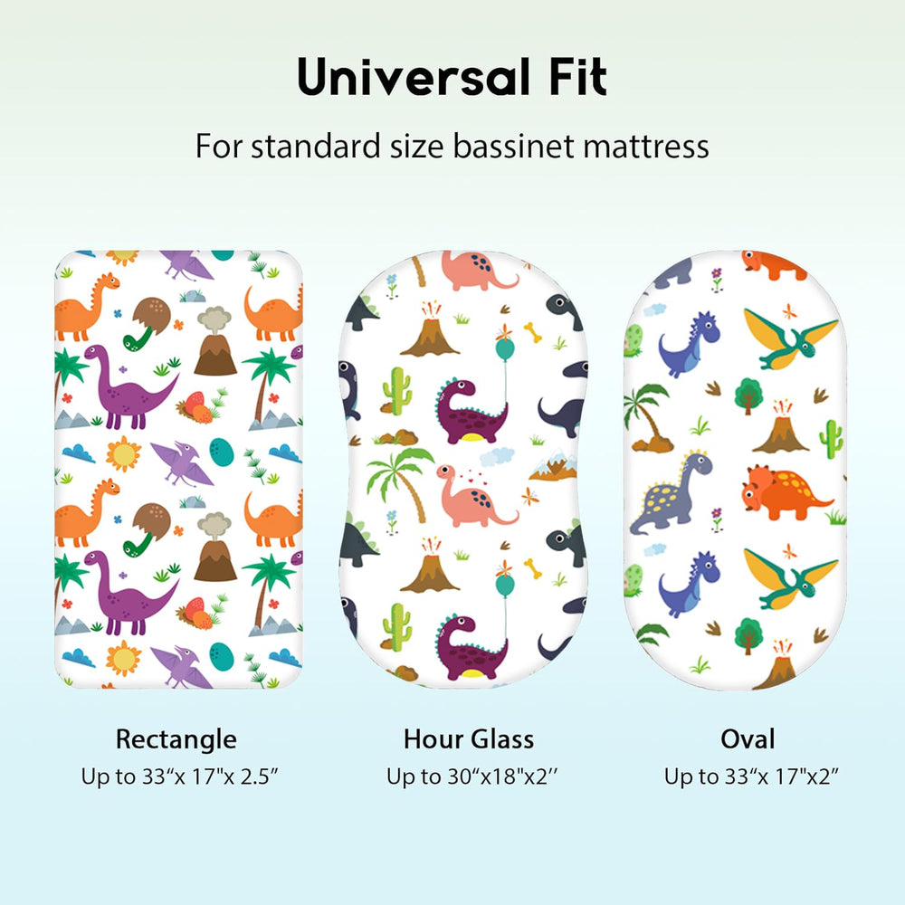 DengFengLai dinosaur pattern baby crib sheets playful design to stimulate baby visuals