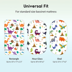 DengFengLai dinosaur pattern baby crib sheets playful design to stimulate baby visuals