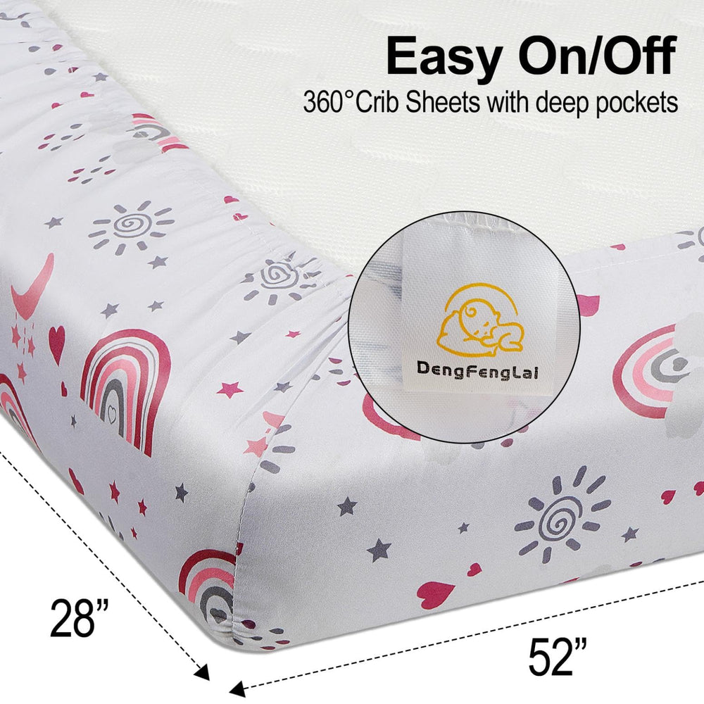 DengFengLai easy care crib sheet ready for machine wash and quick dry