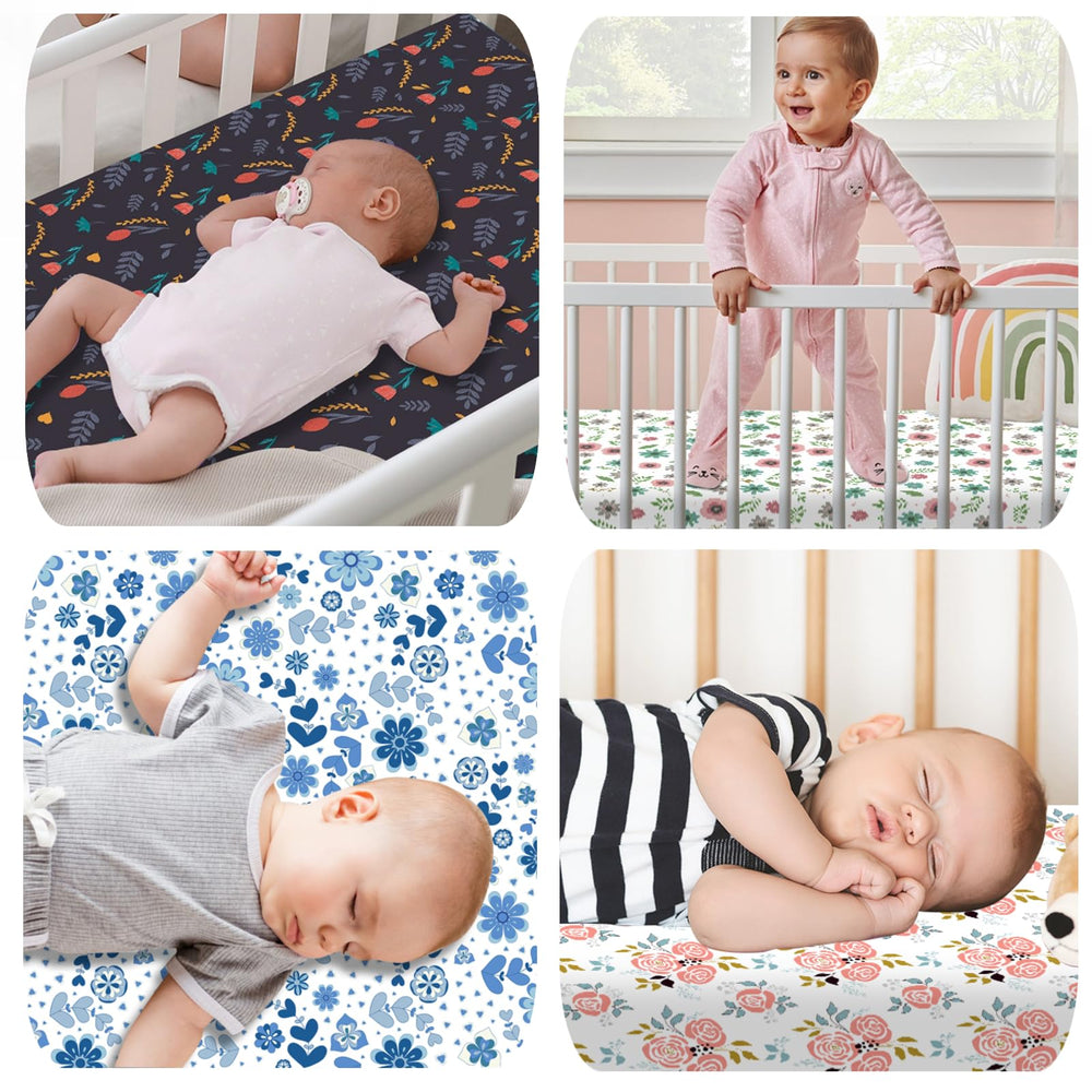 DengFengLai machine-washable care-friendly crib sheet ready for easy cleaning