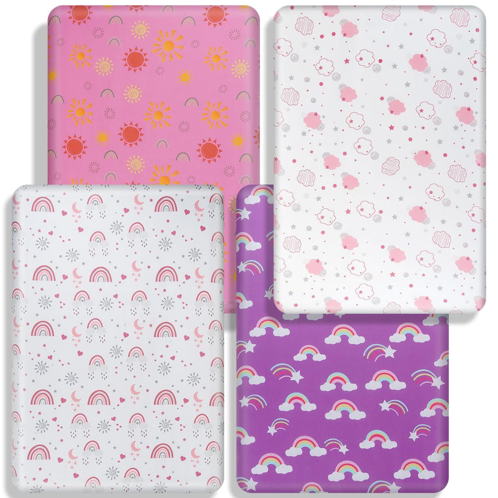 DengFengLai soft microfiber crib sheet close up showing silky texture for baby skin
