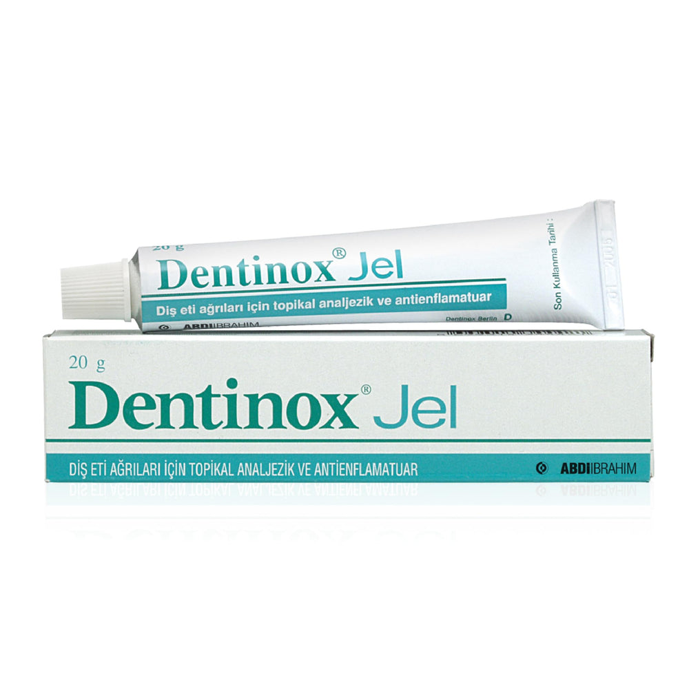 Dentinox teething gel 15g application on gums illustrating gentle relief during early teething