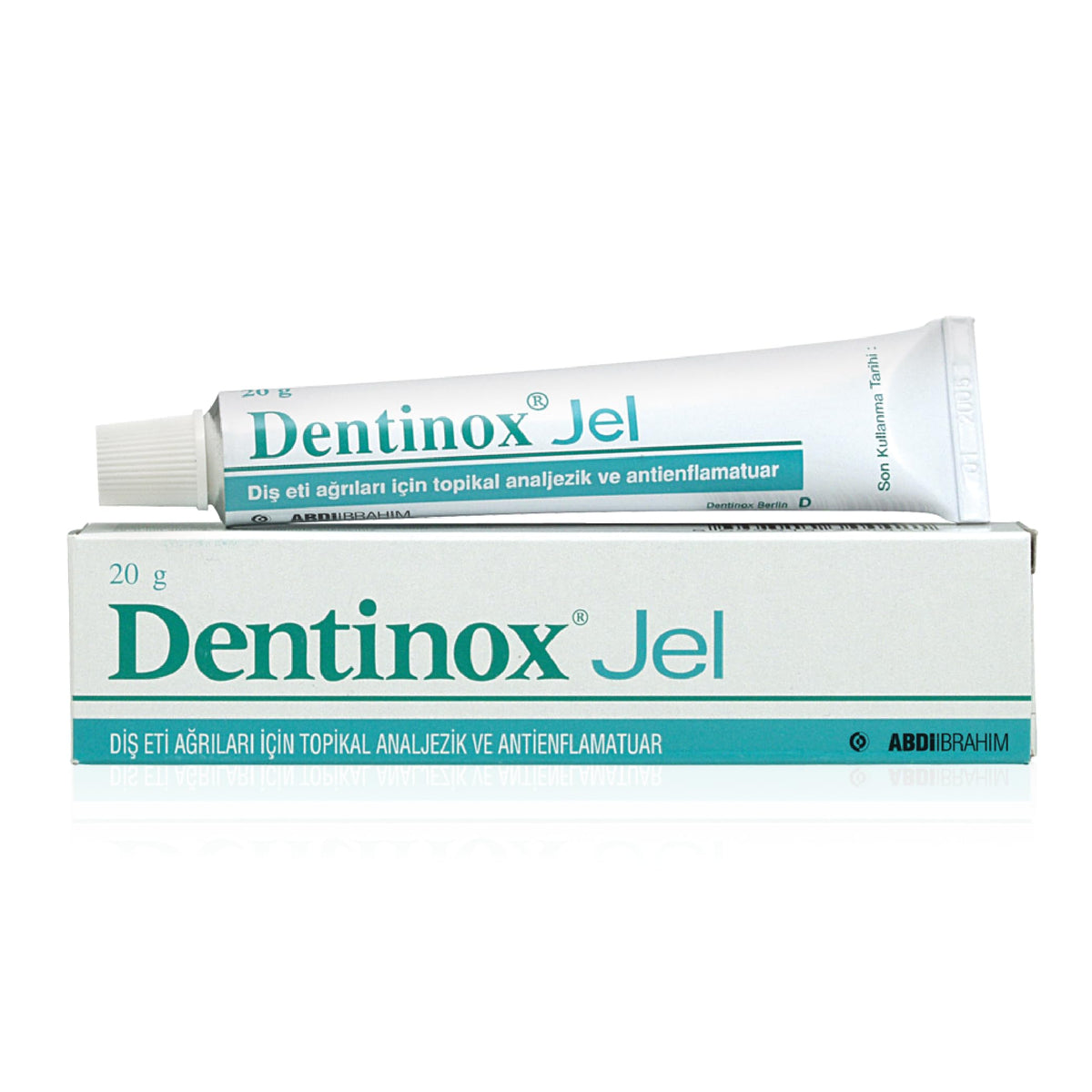 Dentinox teething gel 15g tube close-up for soothing gum comfort during tooth eruption