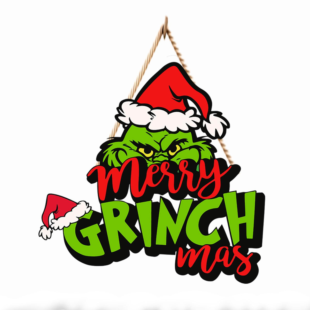 Denylo Pro Christmas door sign set with three wooden signs for festive entryway decor.