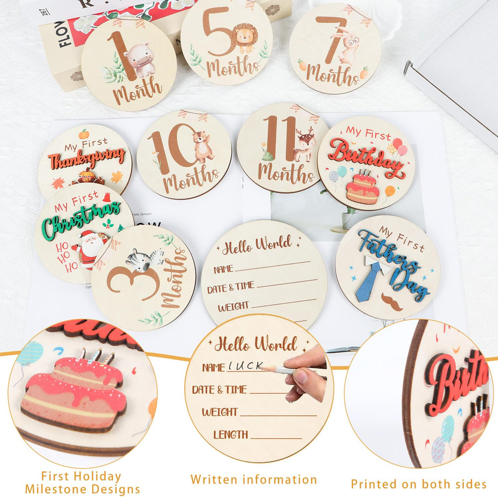 Deorfuy double-sided wooden signs with vibrant prints visible from any angle
