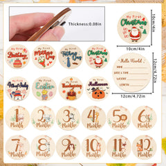 Deorfuy monthly signs wooden first-year milestone photo prop