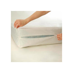 Dependable Essentials Deluxe crib cover shows waterproof layer for quick cleaning.