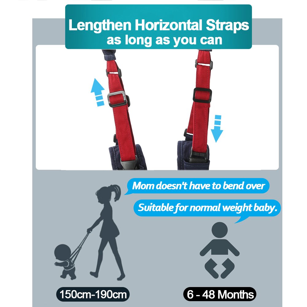 DERALAON walking harness with adjustable straps enables easy, hands-free balance assistance.