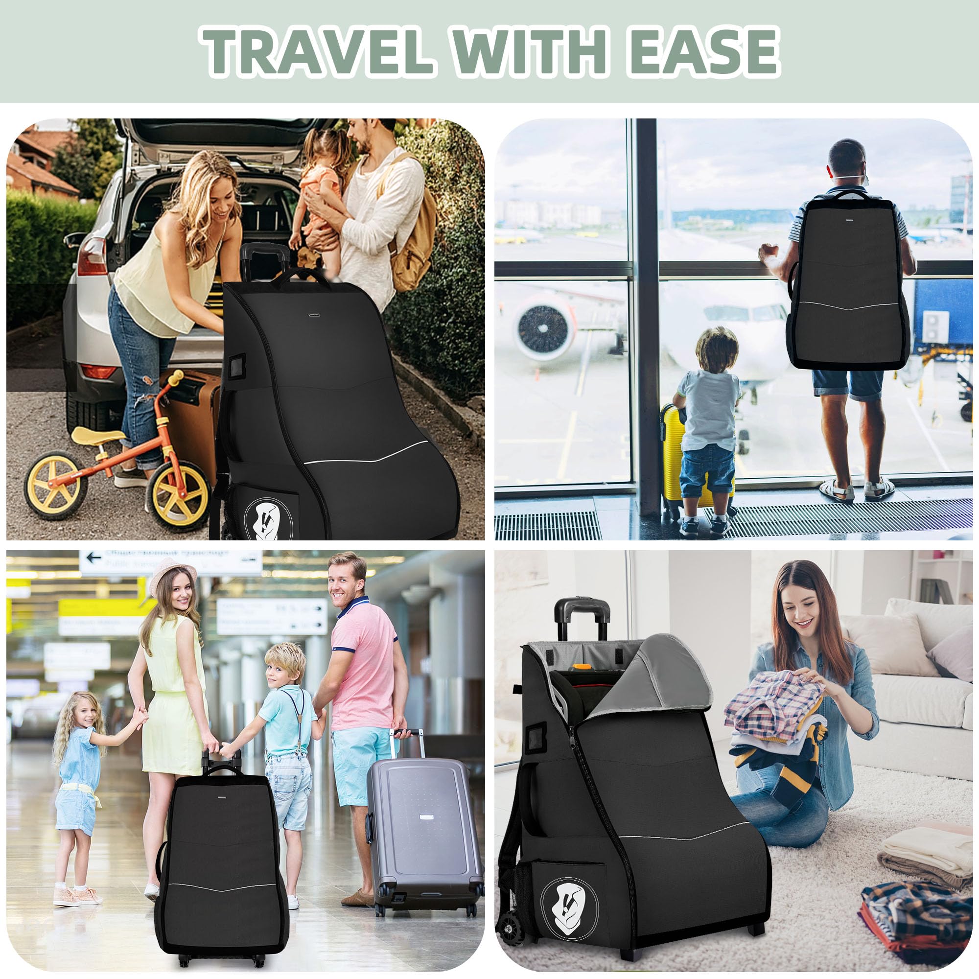 DerBiedersinn airline-approved carrier with reinforced straps keeps seats secure in transit.