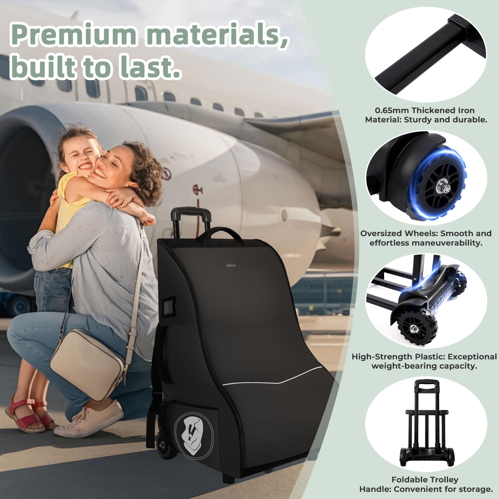DerBiedersinn backpack straps plus wheels offer hands-free carry through airports.