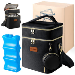 DerBiedersinn breastmilk cooler bag dual insulation keeps milk cold for hours