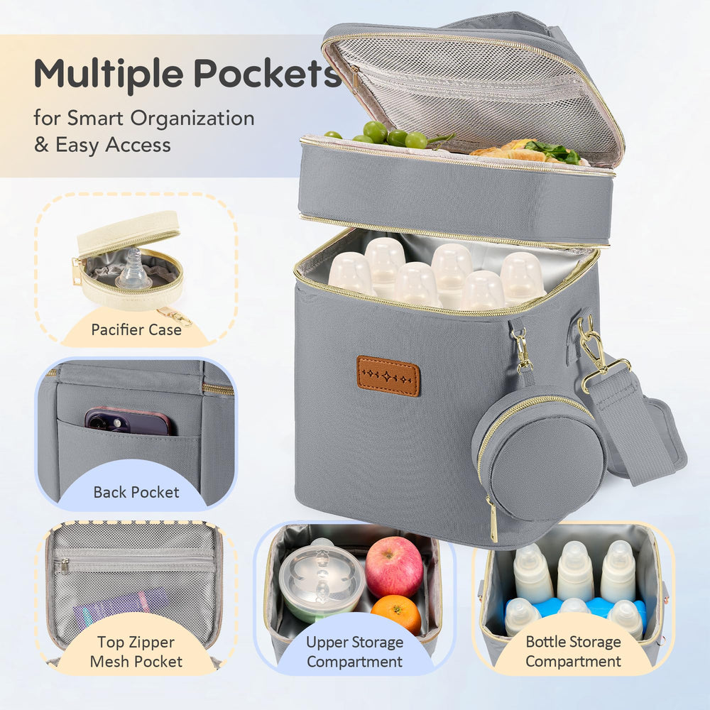 DerBiedersinn ice pack keeps milk cold for hours during work or travel.