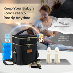 DerBiedersinn cooler bag with ice pack included for on the go cooling