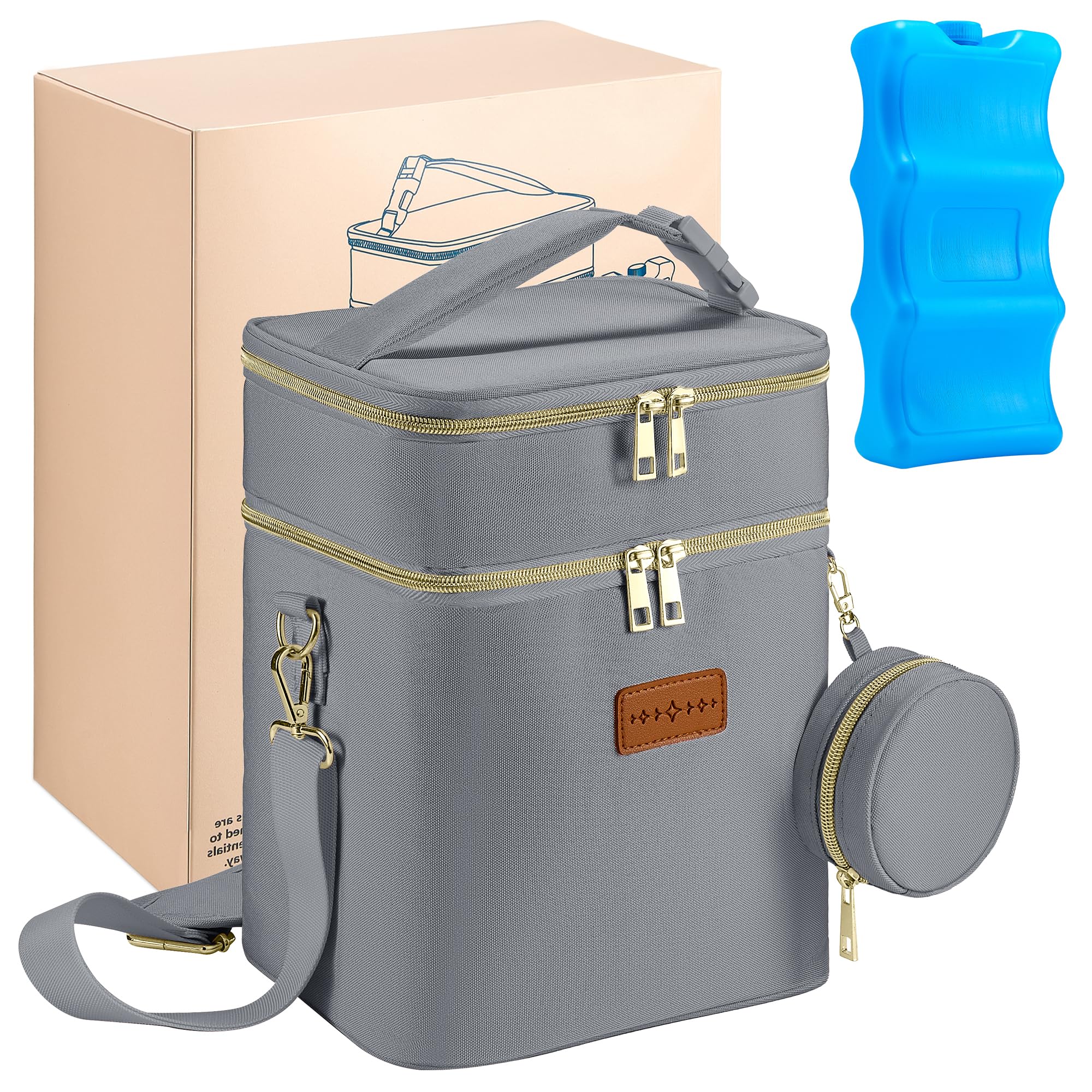 DerBiedersinn cooler bag fits up to six bottles for busy pumping days.