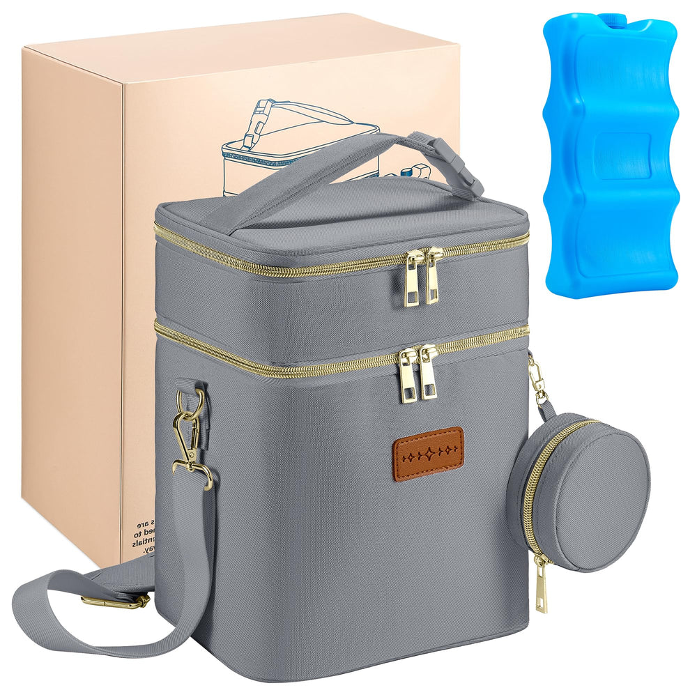 DerBiedersinn cooler bag fits up to six bottles for busy pumping days.